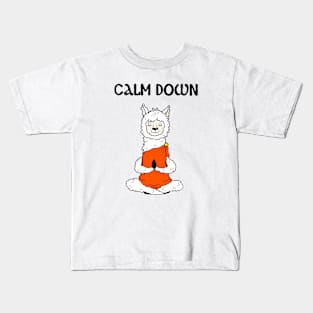 calm lama Kids T-Shirt